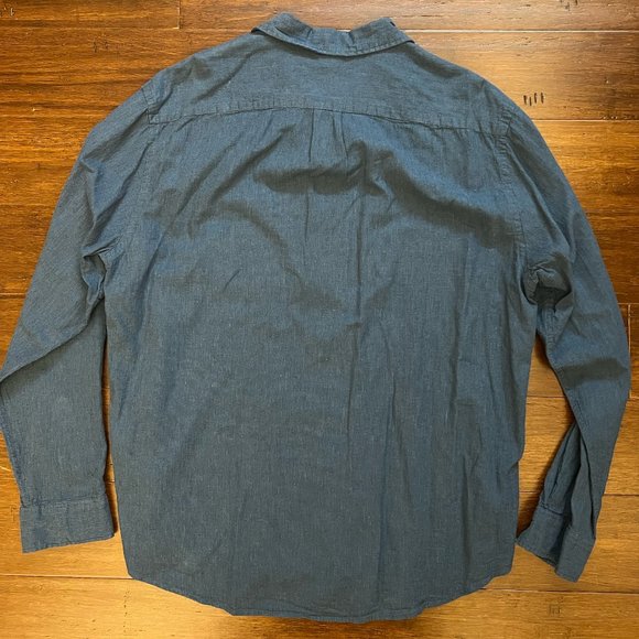 H&M Label of Graded Goods Blue Button Down Shirt - Picture 2 of 3